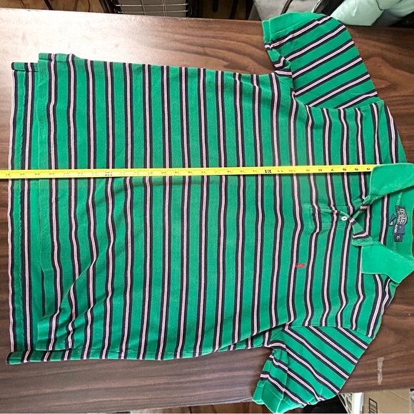 Polo Ralph Lauren | green multicolored striped polo shirt short sleeve red blue - Picture 11 of 16